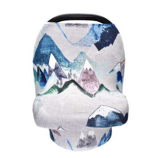 BLUE-MISTY-MOUNTAINS-Baby-shopping-cart-cover-Breast-feeding-carseat-canopy-multi-use-stretchy-Breastfeeding-infant-Grocery-Trolley-car