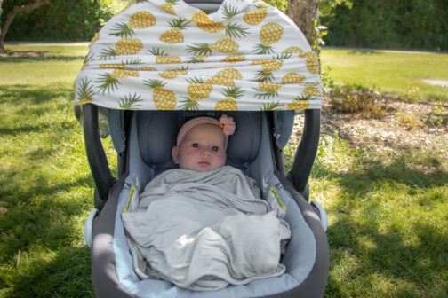 punchy pineapple carseat canopy cover breastfeeding scarf swaddle