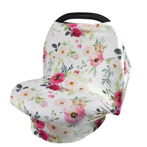 SPRINGTIME-Baby-shopping-cart-cover-Breast-feeding-carseat-canopy-multi-use-stretchy-Breastfeeding-infant-Grocery-Trolley-car