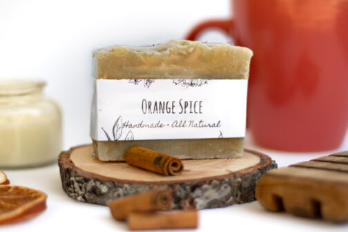 orange spice handmade luxury soap