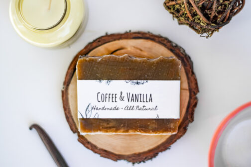 coffee vanilla handmade luxury soap