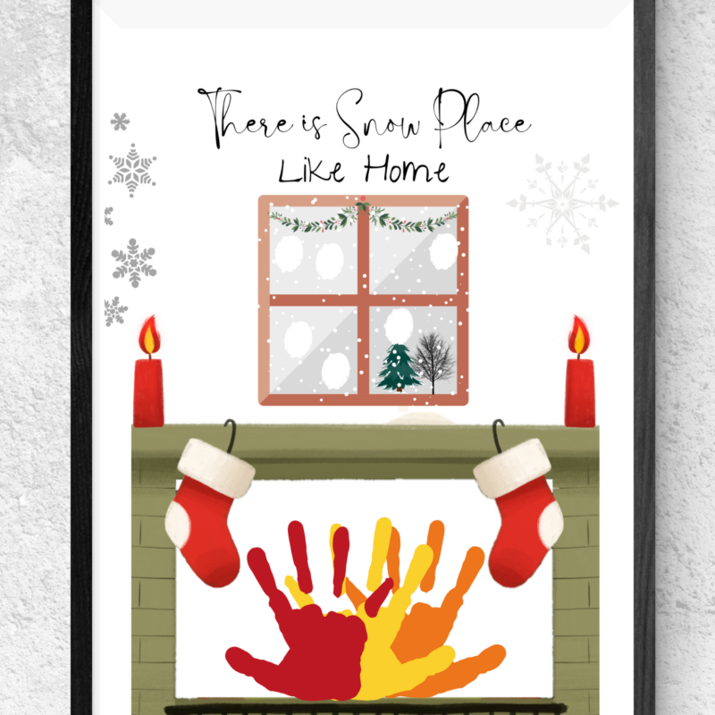 Winter Holiday Christmas Handprint Crafts Printout