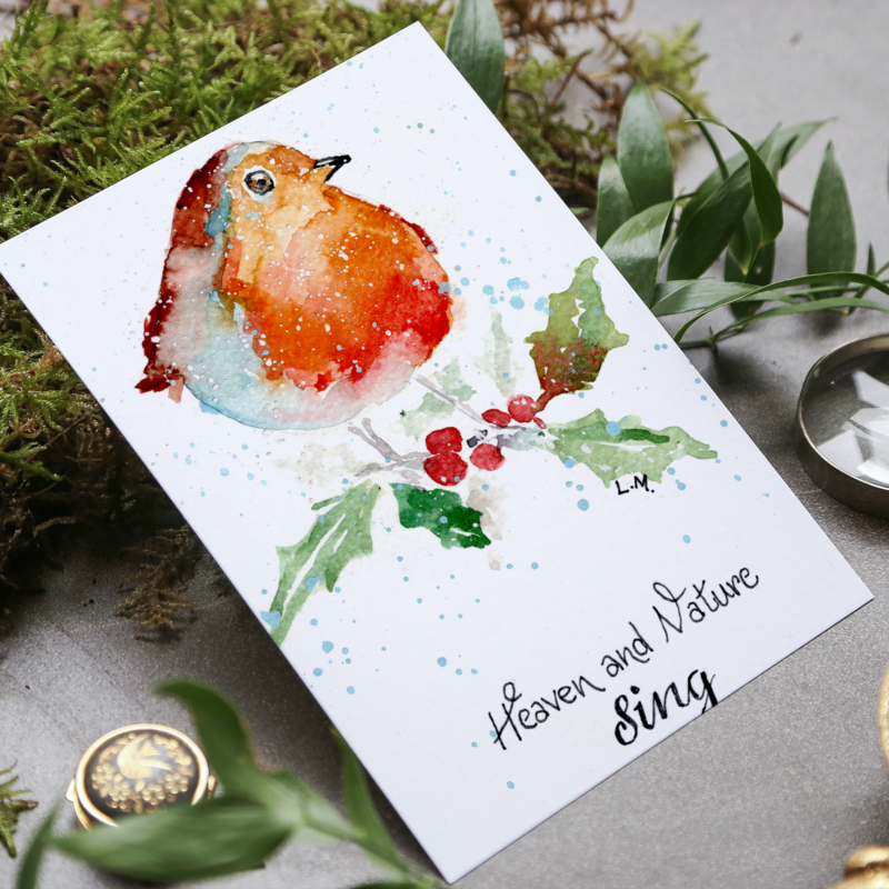 Watercolor Christmas Cards Digital Download | PDF and PNG printable download | Christian Cards | Advent | Christmas Carol Quotes | Xmas gift